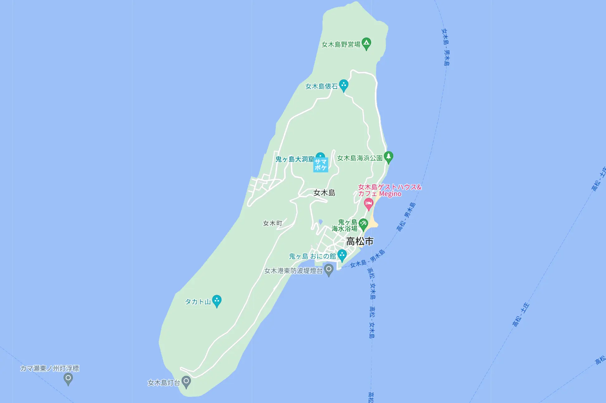 Fig 3.4 女木島地圖